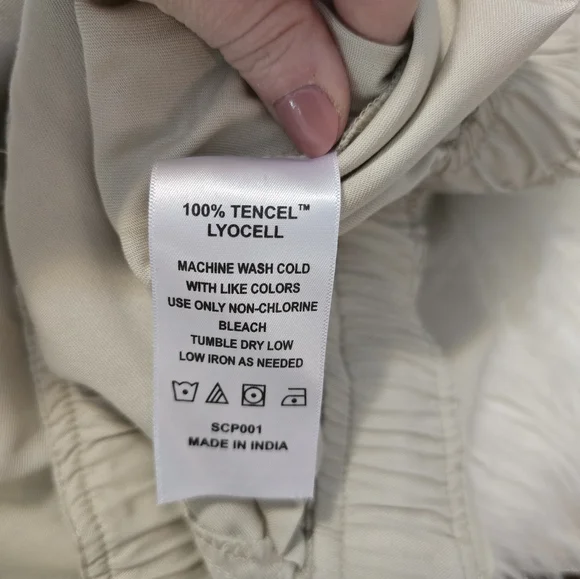 NWT Quince Vintage Wash Tencel Drawstring Cargo Pants - Picture 12 of 13